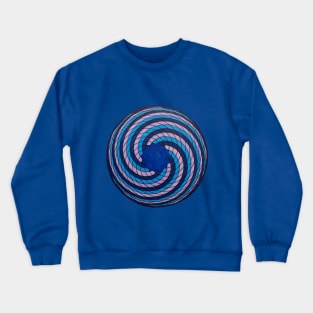 Spirograph Shades of Blue Swirl Crewneck Sweatshirt